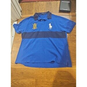 Polo Ralph Lauren Men's Slim Fit Crown Crest Big Pony XXL Blue #3 Shirt
